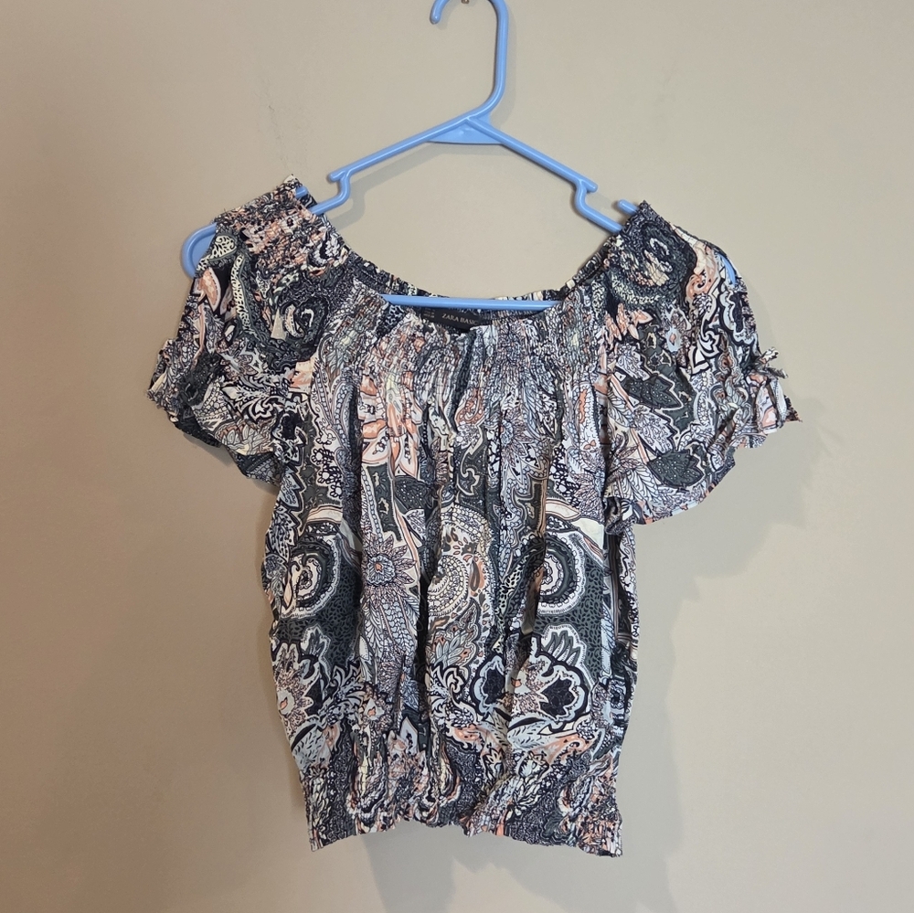 3/16 Zara Boho Floral Blouse